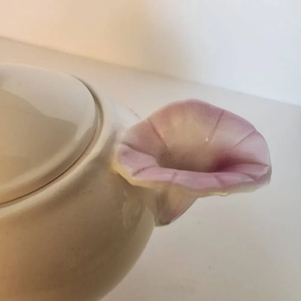 Vintage Teleflora Morning Glory Ceramic Tea Pot